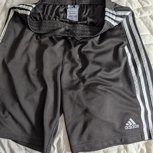 adidas Black Shorts with White 3-Stripes